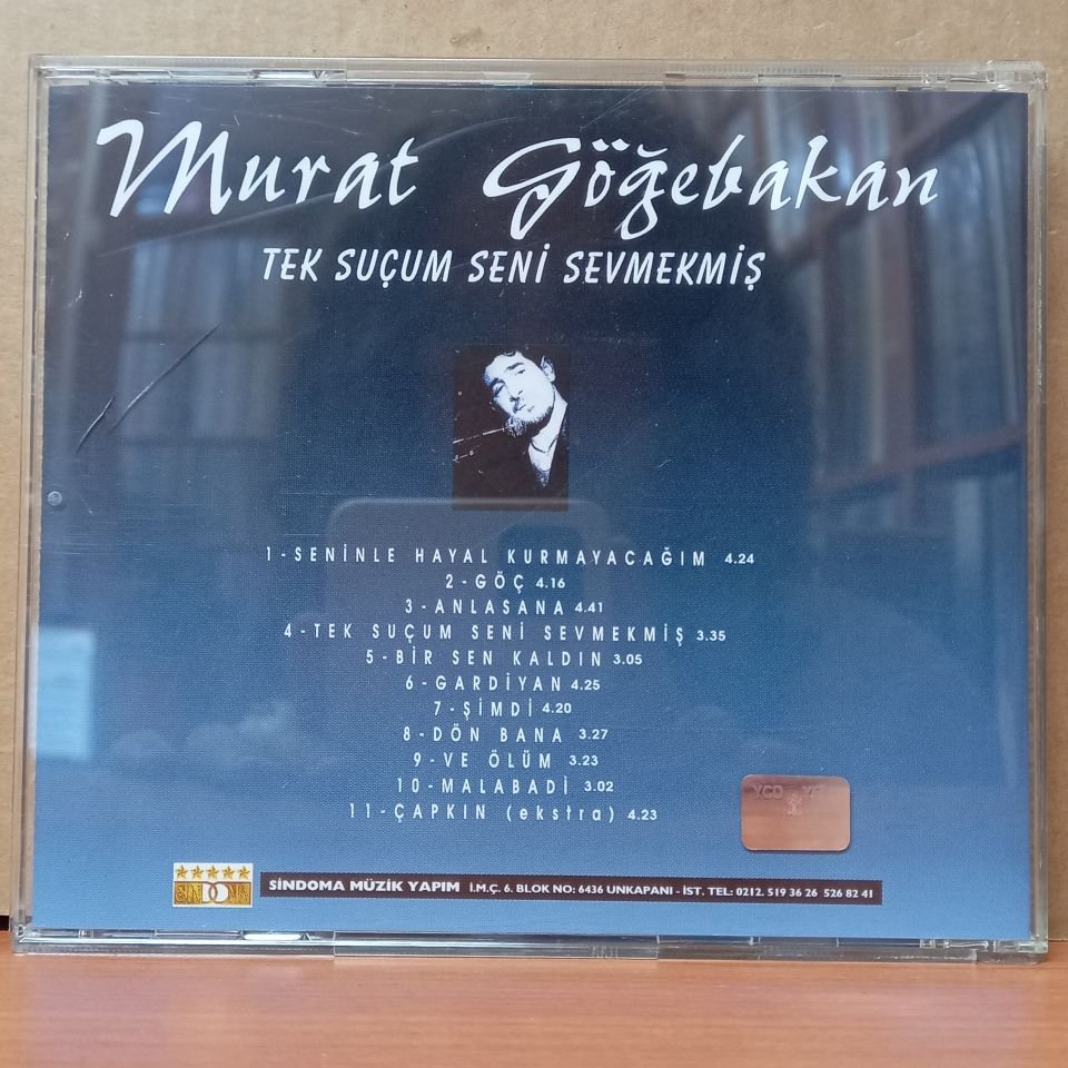MURAT GÖĞEBAKAN - TEK SUÇUM SENİ SEVMEKMİŞ (1999) - CD 2.EL