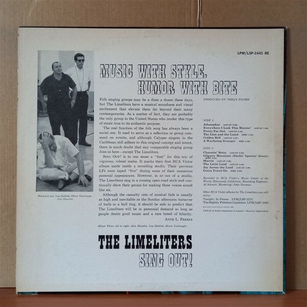 THE LIMELITERS – SING OUT! (1962) - LP 2.EL PLAK