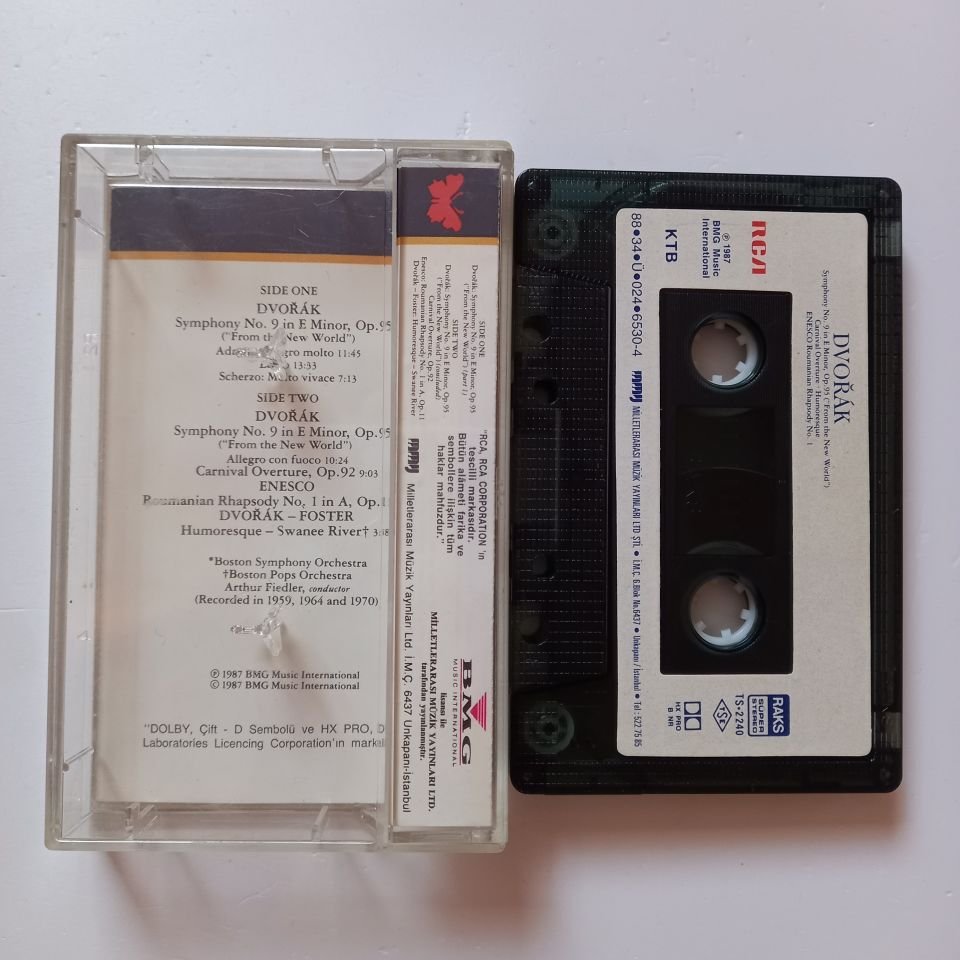DVORAK - SYMPHONY NO 9, CARNIVAL OVERTURE / BOSTON SYMPHONY ORCHESTRA, POPS ORCHESTRA: ARTHUR FIEDLER (1988) - KASET 2.EL