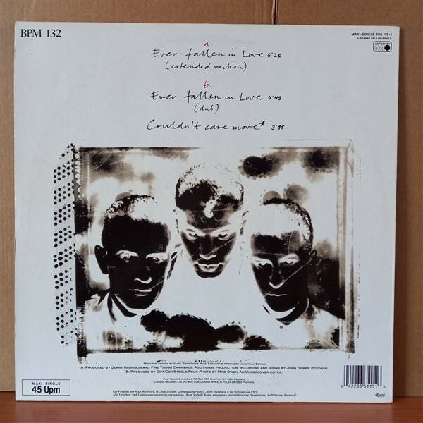 FINE YOUNG CANNIBALS – EVER FALLEN IN LOVE (1986) - 12'' 45RPM MAXI SINGLE 2.EL PLAK