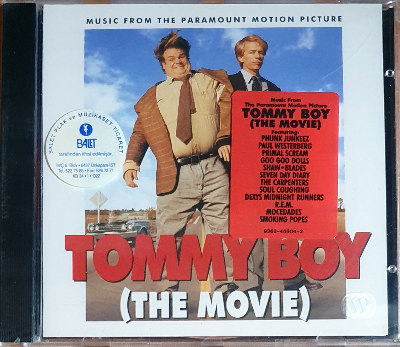 TOMMY BOY [THE MOVIE] SOUNDTRACK / PRIMAL SCREAM, GOO GOO DOLLS, THE CARPENTERS, R.E.M. (1995) - CD SIFIR