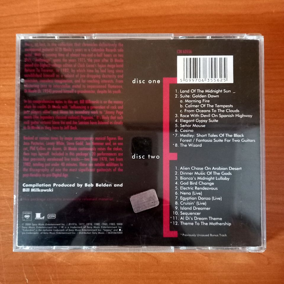 AL DI MEOLA – ANTHOLOGY (2000) - 2CD 2.EL