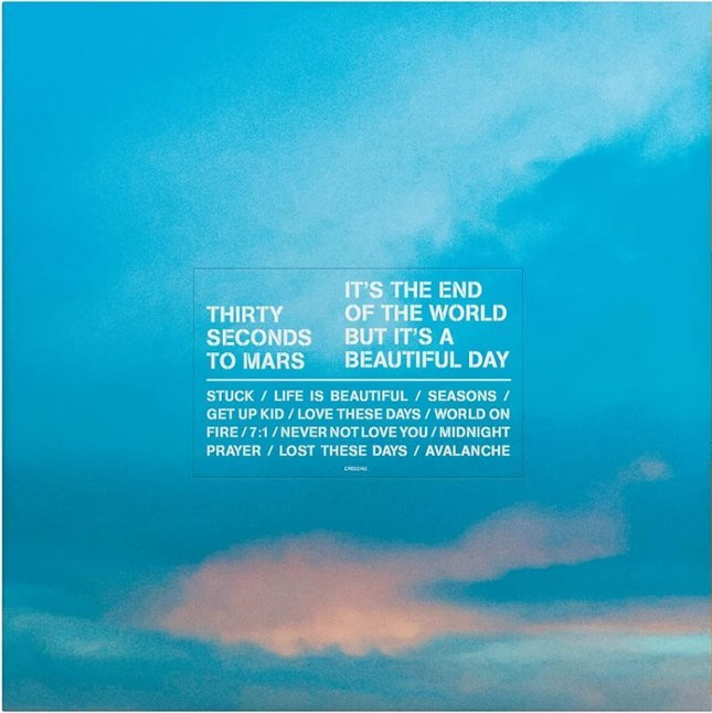 THIRTY SECONDS TO MARS – IT'S THE END OF THE WORLD BUT IT'S A BEAUTIFUL DAY (2023) - LP SIFIR PLAK