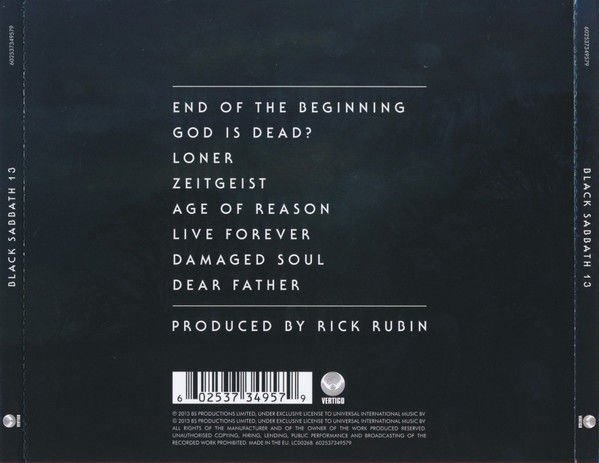 BLACK SABBATH – 13 (2013) - CD JEWEL CASE SIFIR
