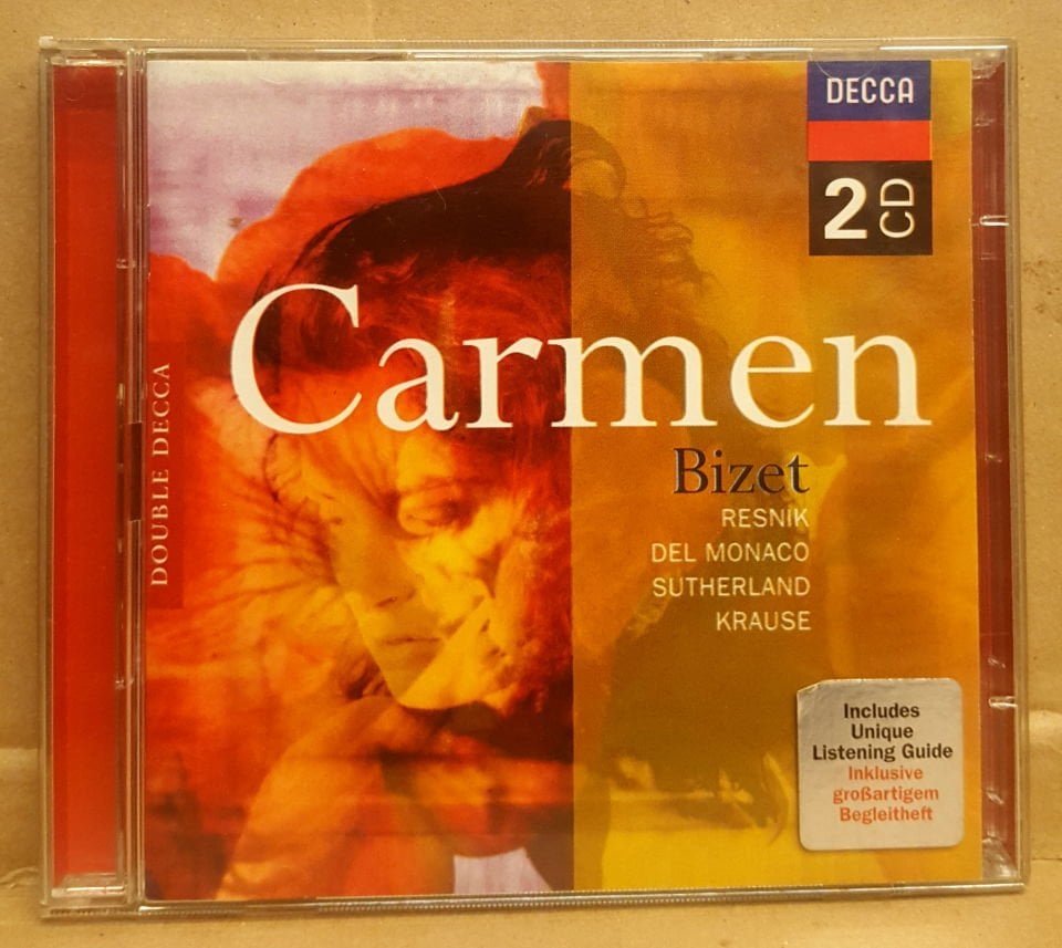 BIZET - CARMEN / REGINA RESNIK , MARIO DELMONACO , JOAN SUTHERLAND , TOM KRAUSE (1963) - 2CD OPERA 1999 DECCA EDITION 2.EL