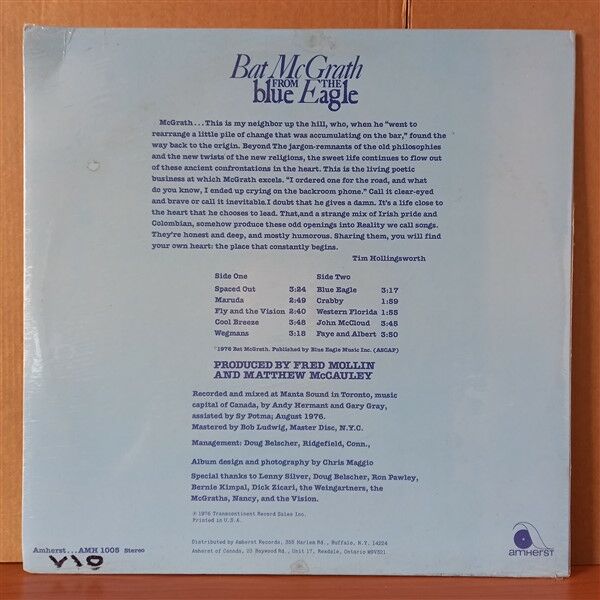 BAT MCGRATH – FROM THE BLUE EAGLE (1976) - LP DÖNEM BASKISI SIFIR PLAK