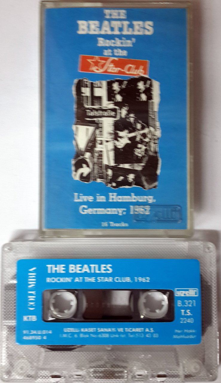 BEATLES - ROCKIN' AT THE STAR CLUB LIVE IN HAMBURG GERMANY 1962 (1991) UZELLI CASSETTE MADE IN TURKEY ''USED''