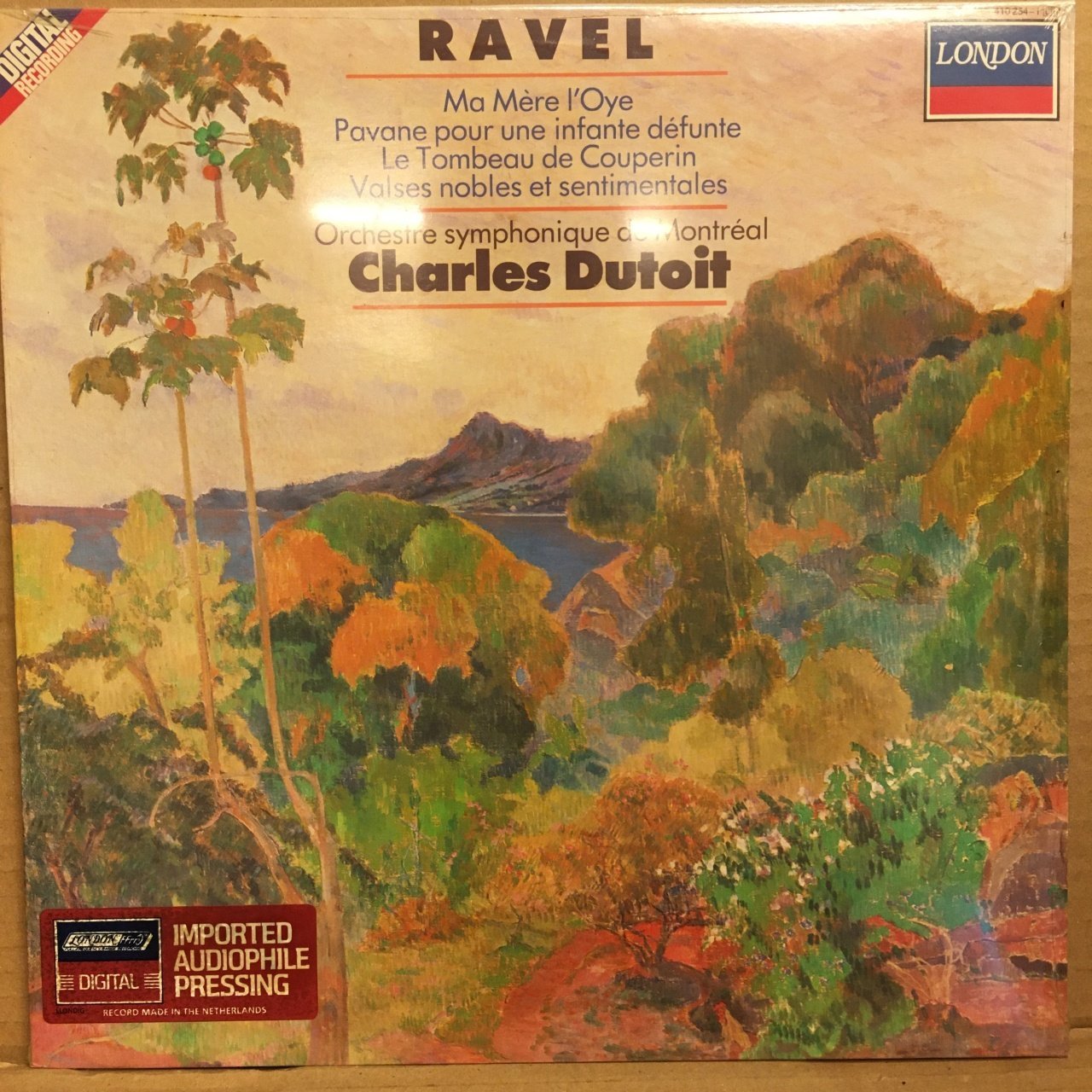 RAVEL MA MERE L'OYE, PAVANE, VALSES CHARLES DUTOIT 1984 SIFIR PLAK