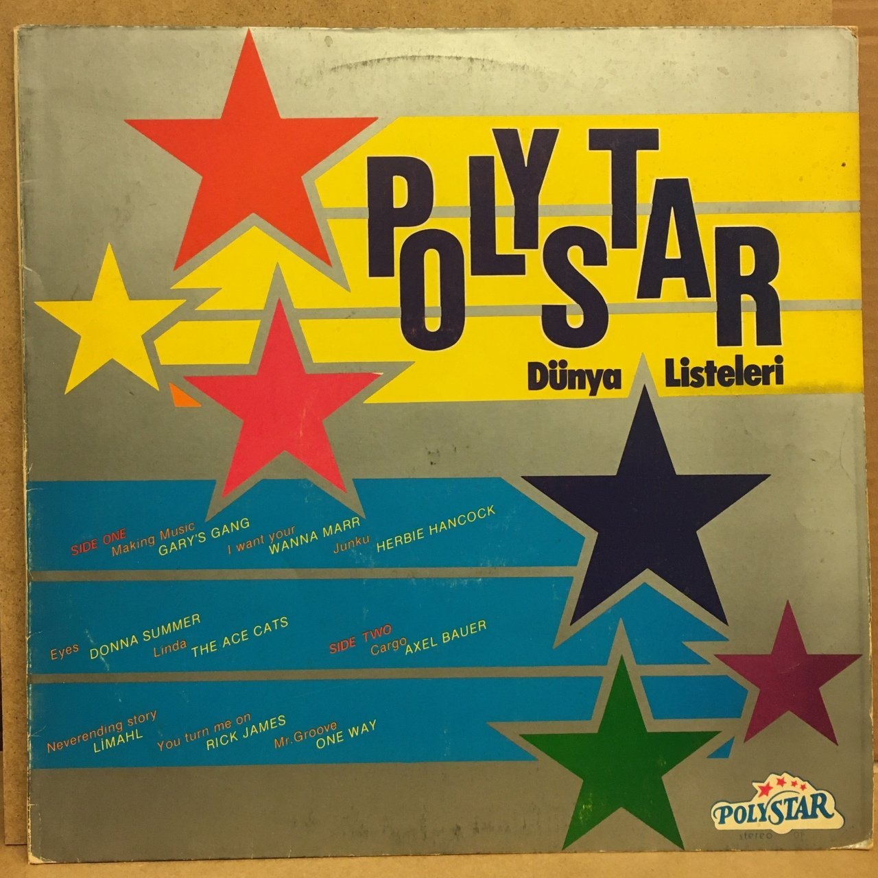 POLYSTAR DÜNYA LİSTELERİ 2.EL PLAK GARY'S GANG HERBIE HANCOCK LIMAHL RICK JAMES