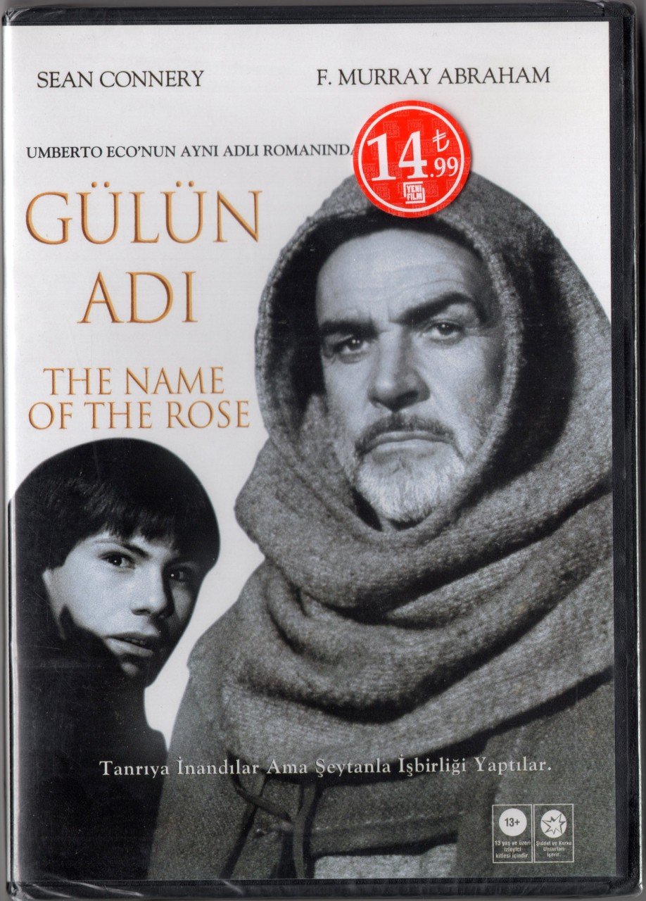 GÜLÜN ADI - THE NAME OF THE ROSE - SEAN CONNERY - F. MURRAY ABRAHAM - JEAN-JACQUES ANNAUD - DVD SIFIR (UMBERTO ECO)