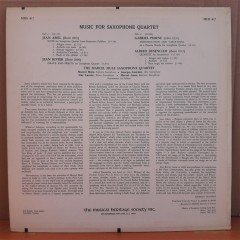 MUSIC FOR SAXOPHONE QUARTET, ABSIL, RIVIER, PIERNE, DESENCLOS - PLAK 2.EL