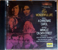 IT'S A WONDERFUL LIFE / A CHRISTMAS CAROL / MIRACLE ON 34TH STREET / DAVID NEWMAN, ROYAL PHILHARMONIC ORCHESTRA (1988) TELARC CD 2.EL