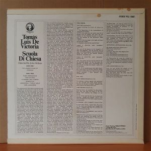 TOMAS LUIS DE VICTORIA / SCUOLA DI CHIESA (1967) - LP 2.EL PLAK