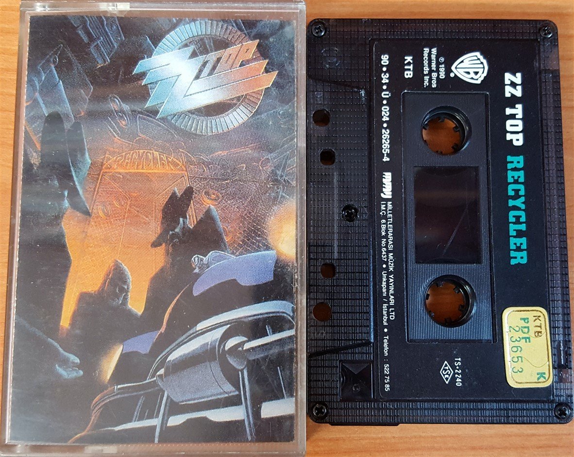 ZZ TOP - RECYCLER (1990) MMY CASSETTE MADE IN TURKEY ''USED'' PAPER LABEL
