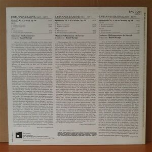 JOHANNES BRAHMS: SINFONIE NR.4 E-MOLL OP.98 / MÜNCHNER PHILHARMONIKER, RUDOLF KEMPE (1975) - LP 2.EL PLAK