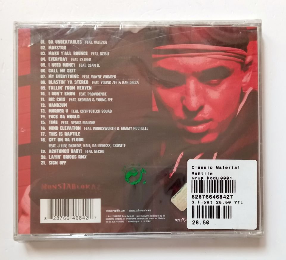 RAPTILE – CLASSIC MATERIAL (2004) - CD SIFIR