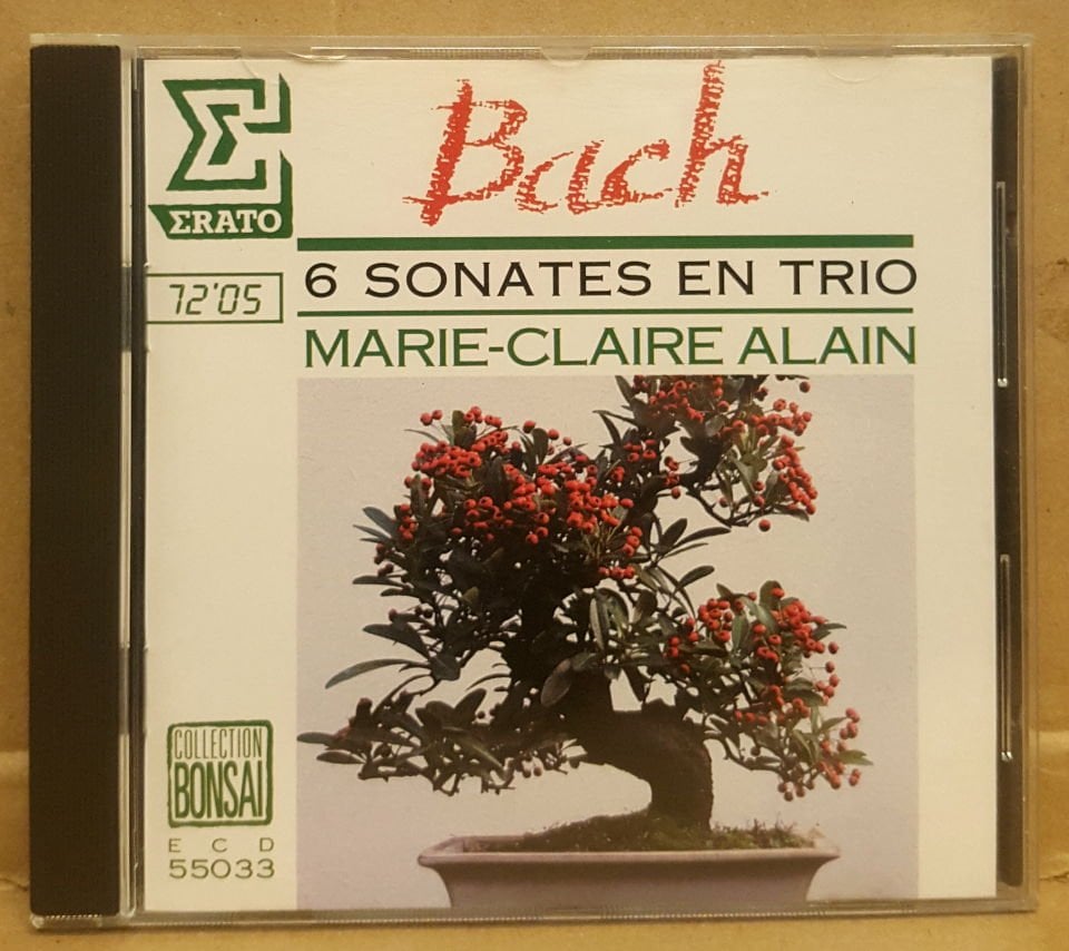 J.S. BACH - 6 SONATES EN TRIO / MARIE CLAIRE ALAIN (ORGANIST) - CD 1988 EDITION JEWEL CASE 2.EL