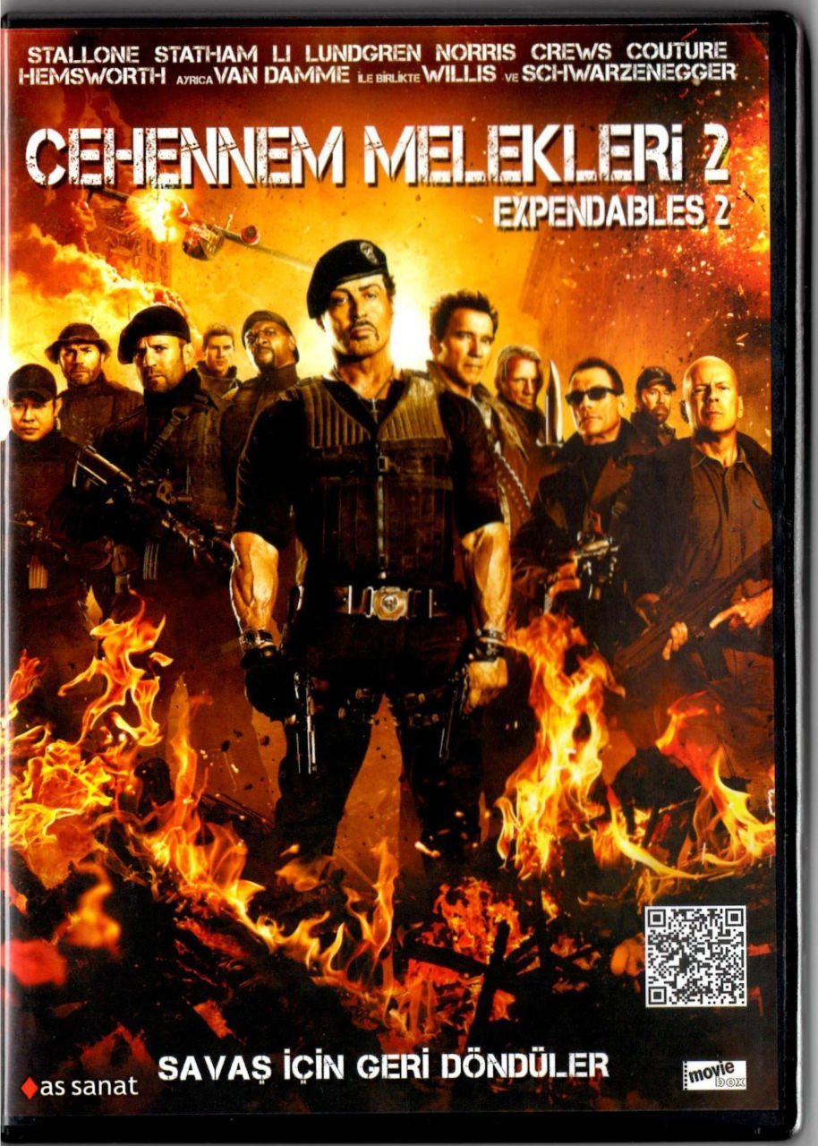 CEHENNEM MELEKLERİ 2 - THE EXPENDABLES 2 - STALLONE - STATHAM - LUNDGREN - VAN DAMME - SCHWARZENEGGER - DVD 2.EL