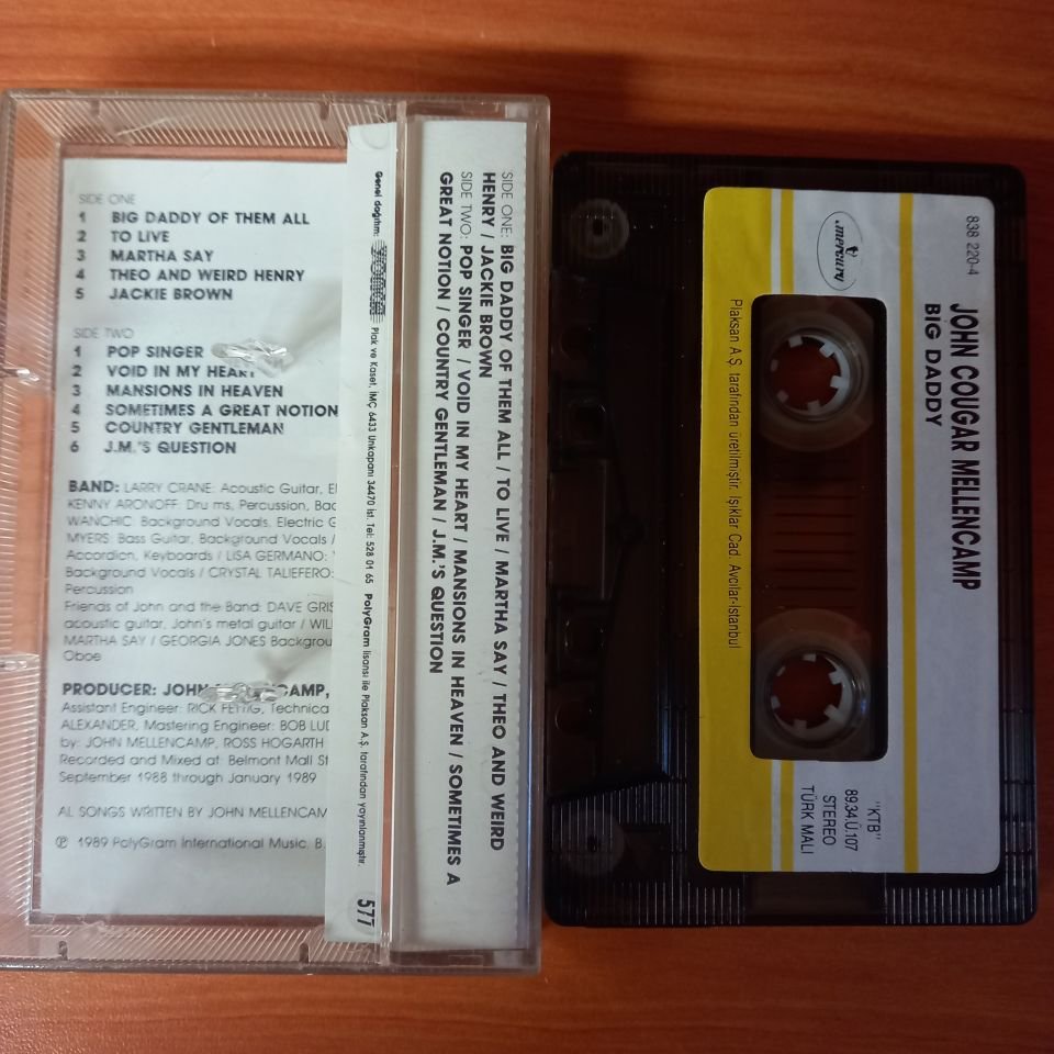 JOHN COUGAR MELLENCAMP - BIG DADDY (1989) - KASET 2.EL