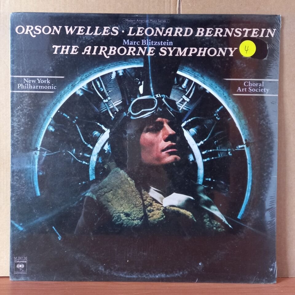 MARC BLITZSTEIN: THE AIRBORNE SYMPHONY / NEW YORK PHILHARMONIC, LEONARD BERNSTEIN (1976) - LP DÖNEM BASKISI SIFIR PLAK