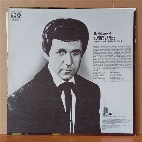 SONNY JAMES – THE HIT SOUNDS OF SONNY JAMES (1973) - LP 2.EL PLAK