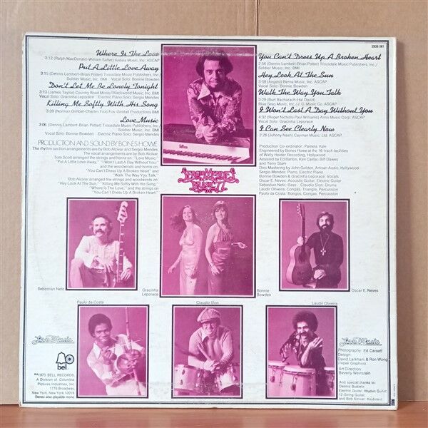 SERGIO MENDES AND BRASIL '77 – LOVE MUSIC (1974) - LP 2.EL YERLİ BASKI PLAK