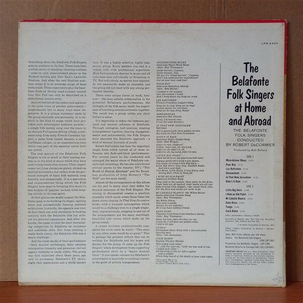 THE BELAFONTE FOLK SINGERS – AT HOME AND ABROAD (1961) - LP 2.EL PLAK