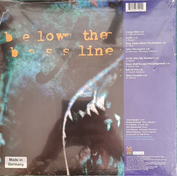 ERNEST RANGLIN - BELOW THE BASSLINE (1996) - LP 2023 RSD EXCLUSIVE YELLOW VINYL SIFIR PLAK