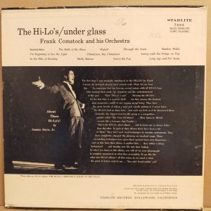 THE HI-LO'S - UNDER GLASS (1956) - LP EASY LISTENING POP VOCAL 2.EL PLAK
