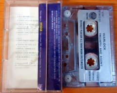 WARLOCK - TRIUMPH AND AGONY (1987) PLAKSAN CASSETTE MADE IN THE TURKEY ''USED'' PAPER LABEL