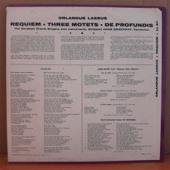 LASSUS: REQUIEM, SWABIAN CHORAL SINGERS - PLAK 2.EL