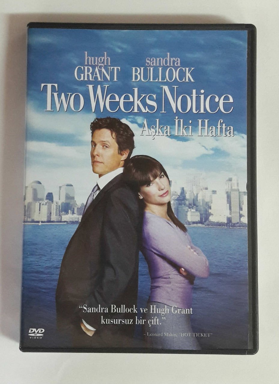 TWO WEEKS NOTICE - AŞKA İKİ HAFTA - HUGH GRANT - SANDRA BULLOCK - DVD 2.EL