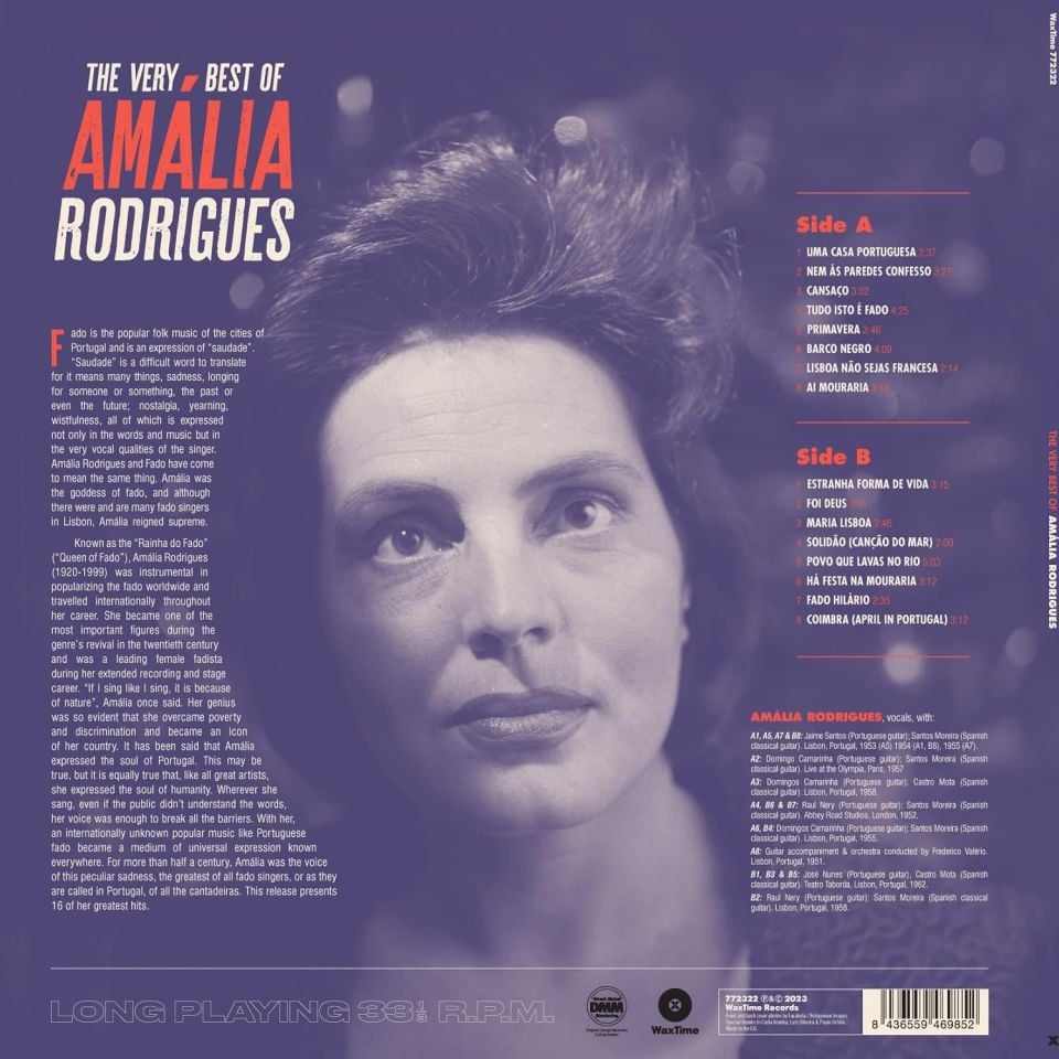 AMALIA RODRIGUES - THE VERY BEST OF AMALIA RODRIGUES / 16 GREATEST HITS (2023) - LP COMPILATION SIFIR PLAK