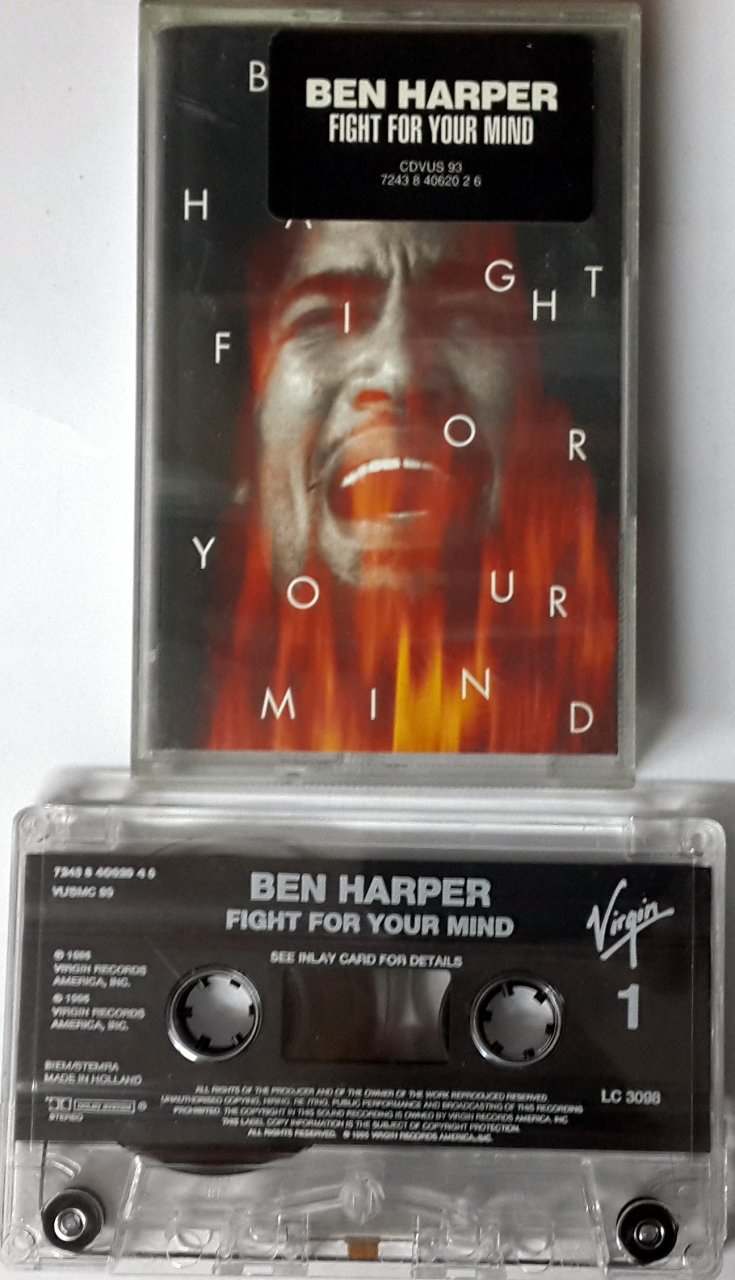 BEN HARPER - FIGHT FOR YOUR MIND (1995) CASSETTE MADE IN HOLLAND ''USED''