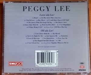 PEGGY LEE - LATIN ALA LEE / OLE ALA LEE (1960) - CD 1997 REISSUE 2.EL