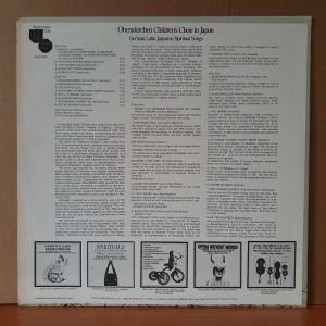 OBERNKIRCHEN CHILDREN'S CHOIR IN JAPAN / GERMAN, LATIN, JAPANESE, SPIRITUAL SONGS (1973) - LP 2.EL PLAK