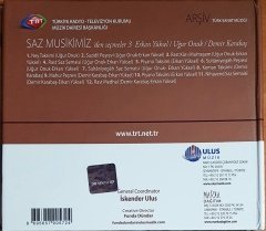 SAZ MUSİKİMİZ'DEN SEÇMELER 3 / TRT ARŞİV SERİSİ 50 / ERKAN YÜKSEL, UĞUR ONUK, DEMİR KARABAŞ / ULUS MÜZİK CD 2.EL