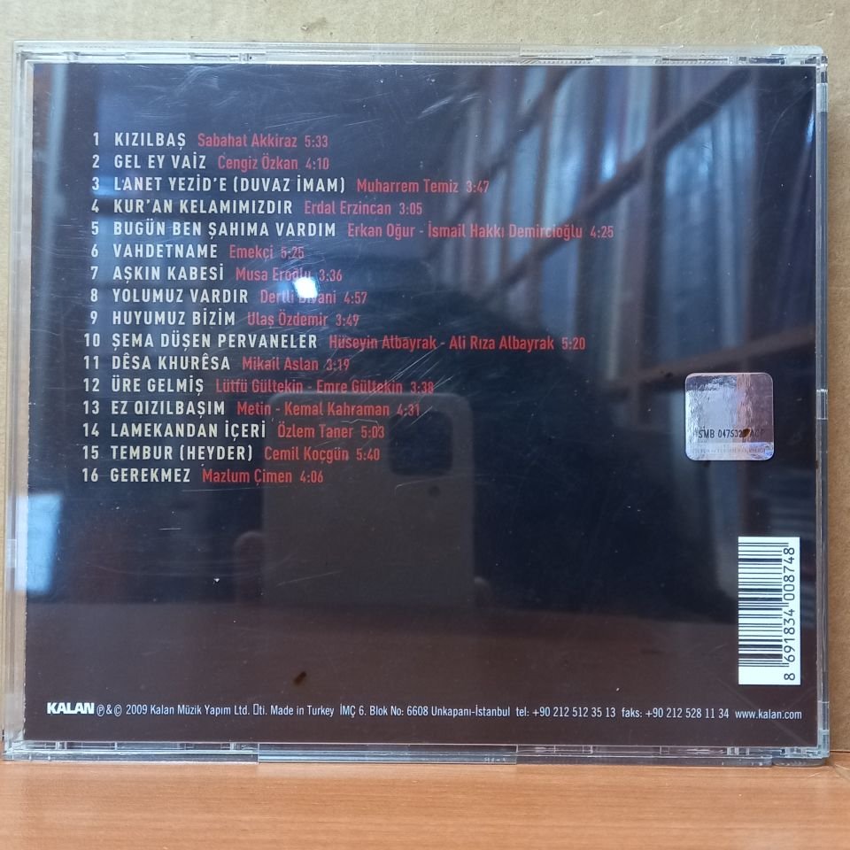 KIZILBAŞ - SABAHAT AKKİRAZ MİKAİL ASLAN MUSA EROĞLU ERDAL ERZİNCAN ÖZLEM TANER (2009) - CD KALAN MÜZİK 2.EL