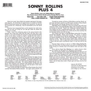 SONNY ROLLINS – PLUS 4 (1956) LP SIFIR PLAK