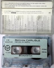 BELINDA CARLISLE - HEAVEN ON EARTH (1988) YONCA CASSETTE MADE IN TURKEY ''USED''
