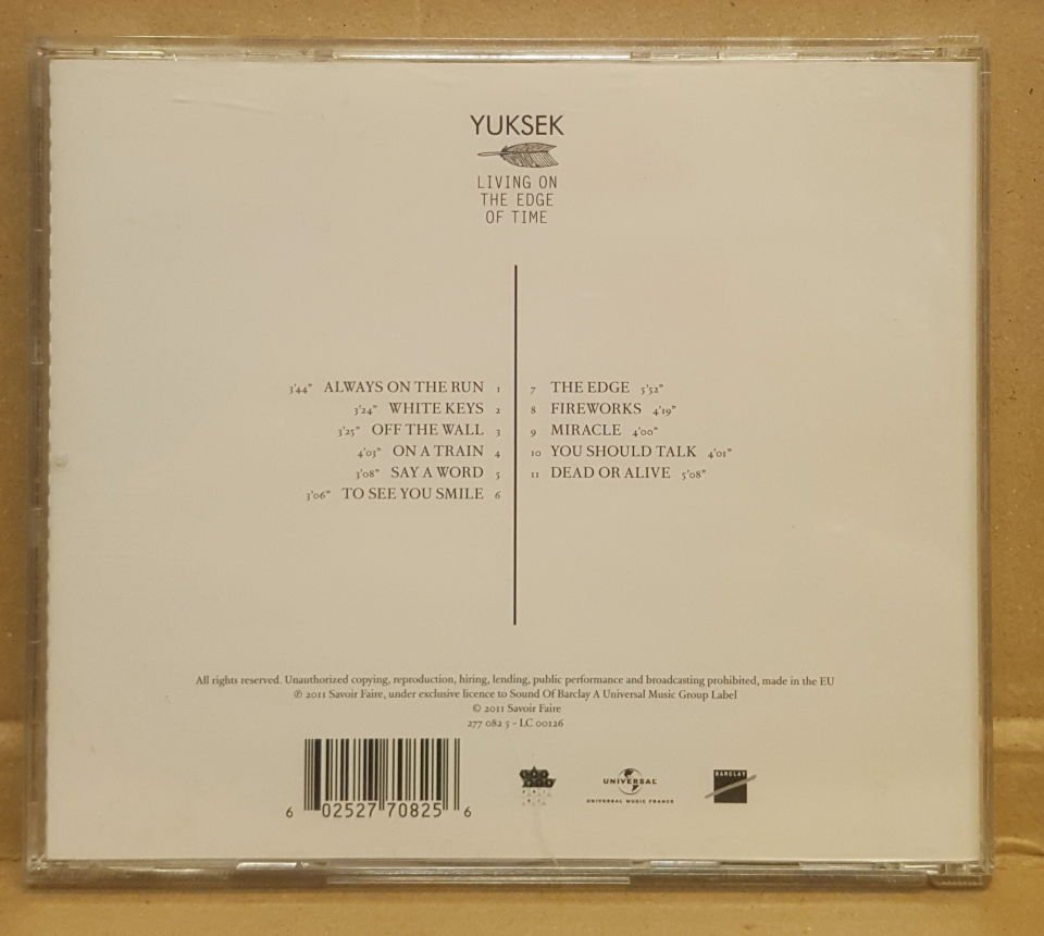 YUKSEK - LIVING ON THE EDGE OF TIME (2011) - CD SYNTH POP , ELECTRONIC / JEWEL CASE 2.EL