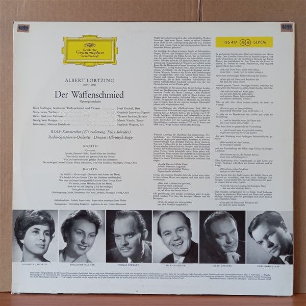 ALBERT LORTZING – DER WAFFENSCHMIED (1964) - LP 2.EL PLAK