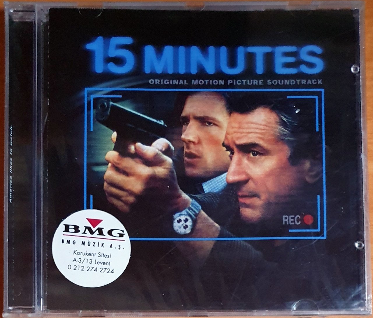 15 MINUTES SOUNDTRACK / MOBY, PRODIGY, GUS GUS, MAXIM, DAVID HOLMES, BREAKBEAT ERA (2001) - CD SIFIR