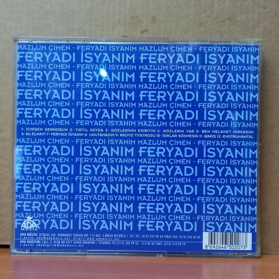 MAZLUM ÇİMEN - FERYADI İSYANIM (2002) - CD 2.EL