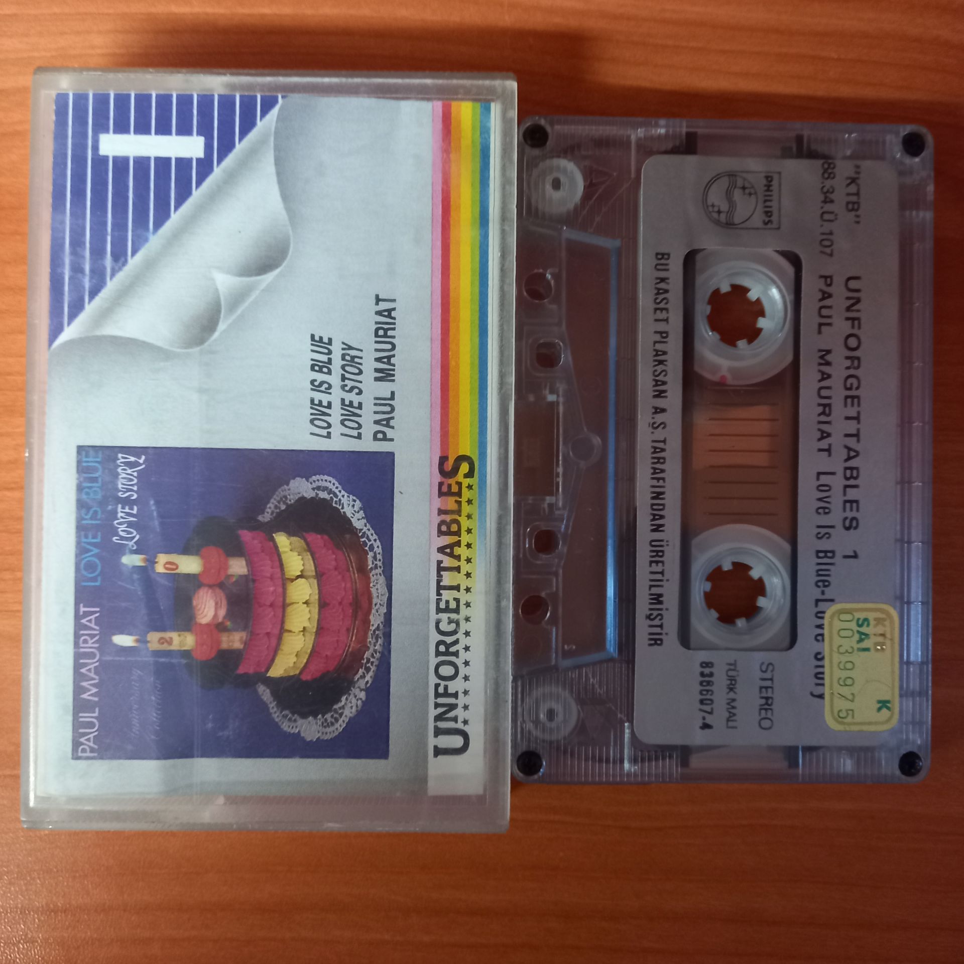 PAUL MAURIAT - LOVE IS BLUE / LOVE STORY / UNFORGETTABLES 1 (1988) - KASET 2.EL