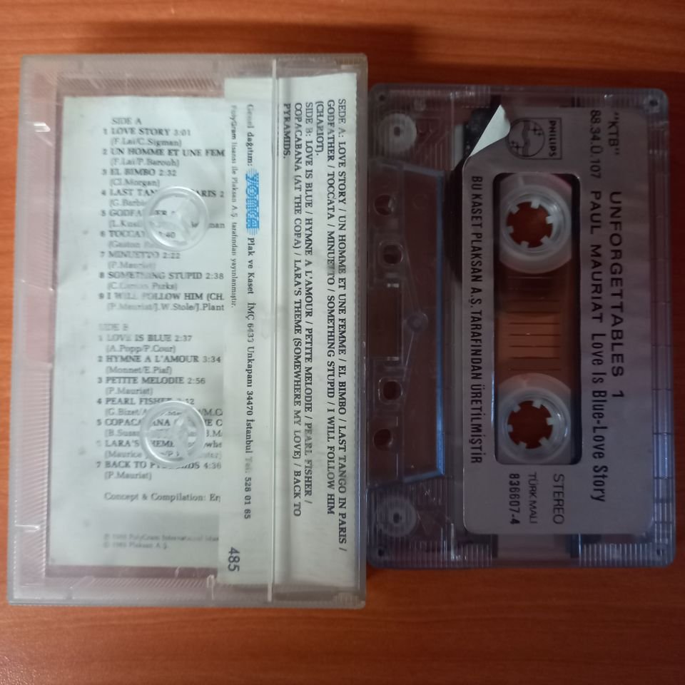 PAUL MAURIAT - LOVE IS BLUE / LOVE STORY / UNFORGETTABLES 1 (1988) - KASET 2.EL