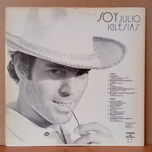 JULIO IGLESIAS – SOY (1973) - LP 2.EL PLAK