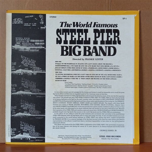 FRANKIE LESTER – THE WORLD FAMOUS STEEL PIER BIG BAND - LP 2.EL PLAK