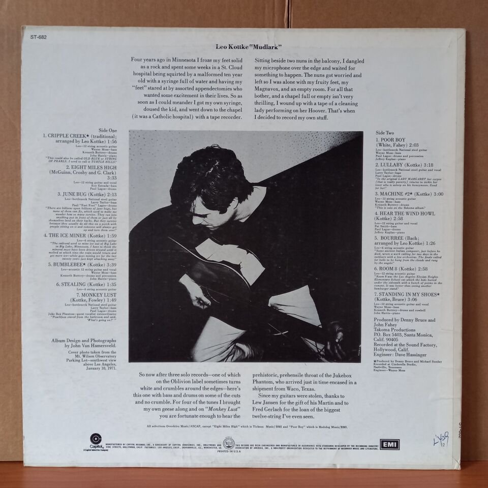 LEO KOTTKE – MUDLARK (1971) - LP 2. EL PLAK