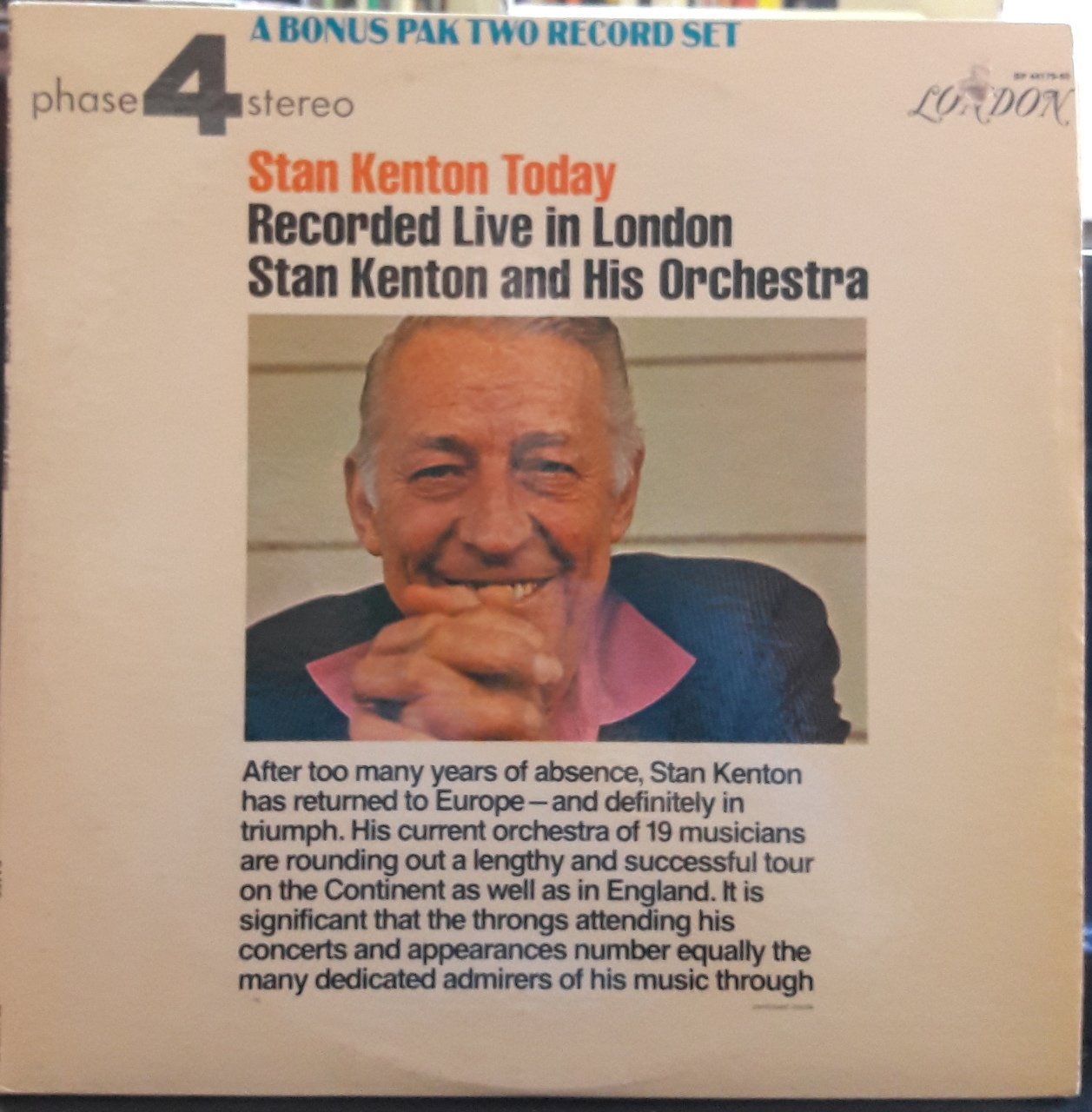 STAN KENTON TODAY RECORDED LIVE IN LONDON (1972) - 2PLAK 2.EL LONDON PHASE 4 STEREO